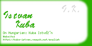 istvan kuba business card